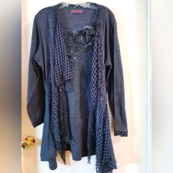 Pretty Angel Tops - Pretty Angel sz. XL Tunic w Lace BOHO